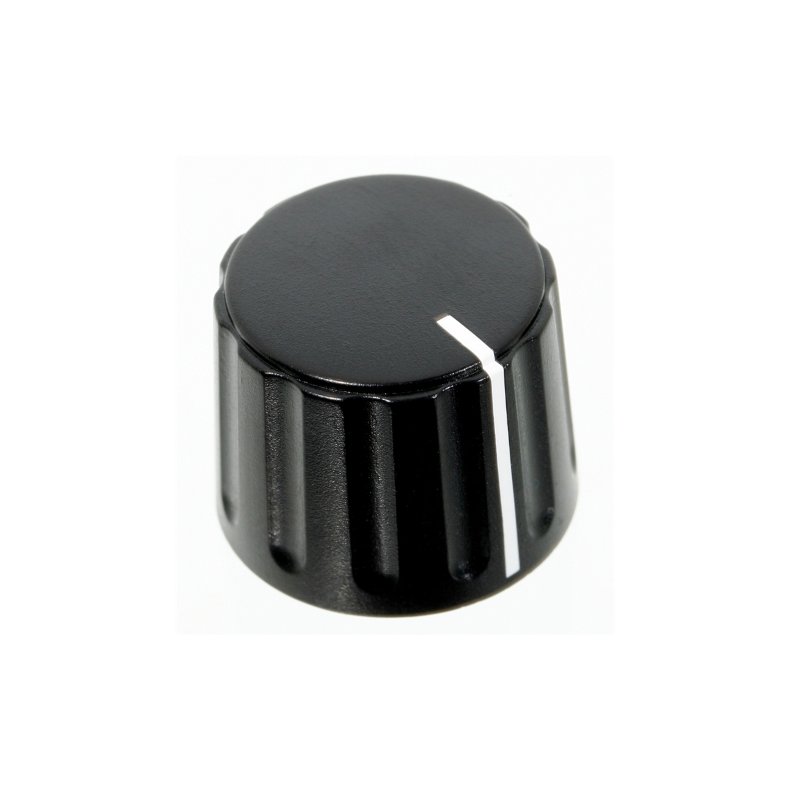 Pres knap m. markering sort �=21.5 �=6mm