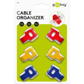 Kabelbinder velcro 6 stk 3 farver