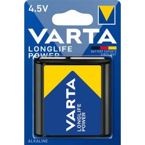ALKLINE VARTA 4.5V BATTERI FLAD 3LR12 B62xL67xD22mm