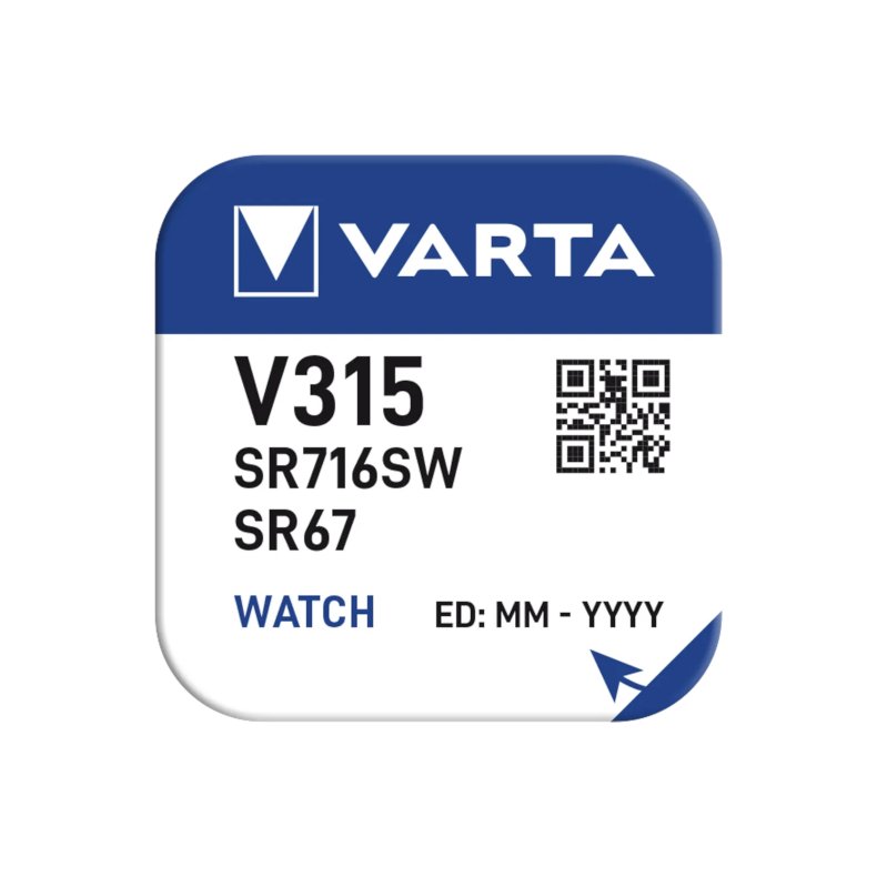 Knapcelle batteri V315/SR67/SR716SW 15mA