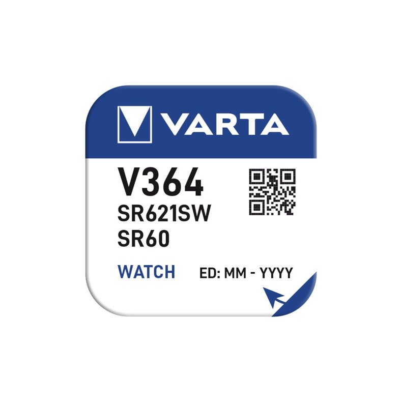 Knapcelle batteri V364/SR60/SR621SW 18mA