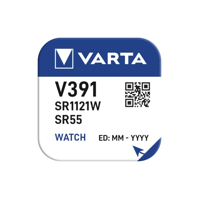 Knapcelle batteri V391/SR55/SR1120W/SR1121SW 42mA