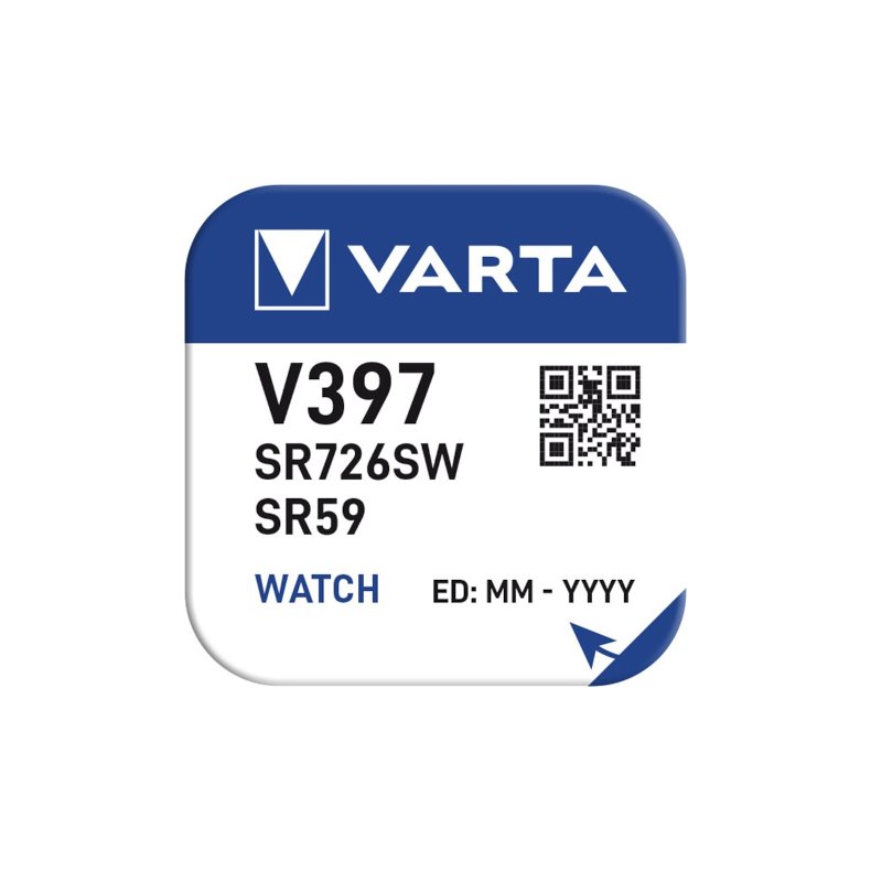Knapcelle batteri V397/SR59/SR726SW 30mA