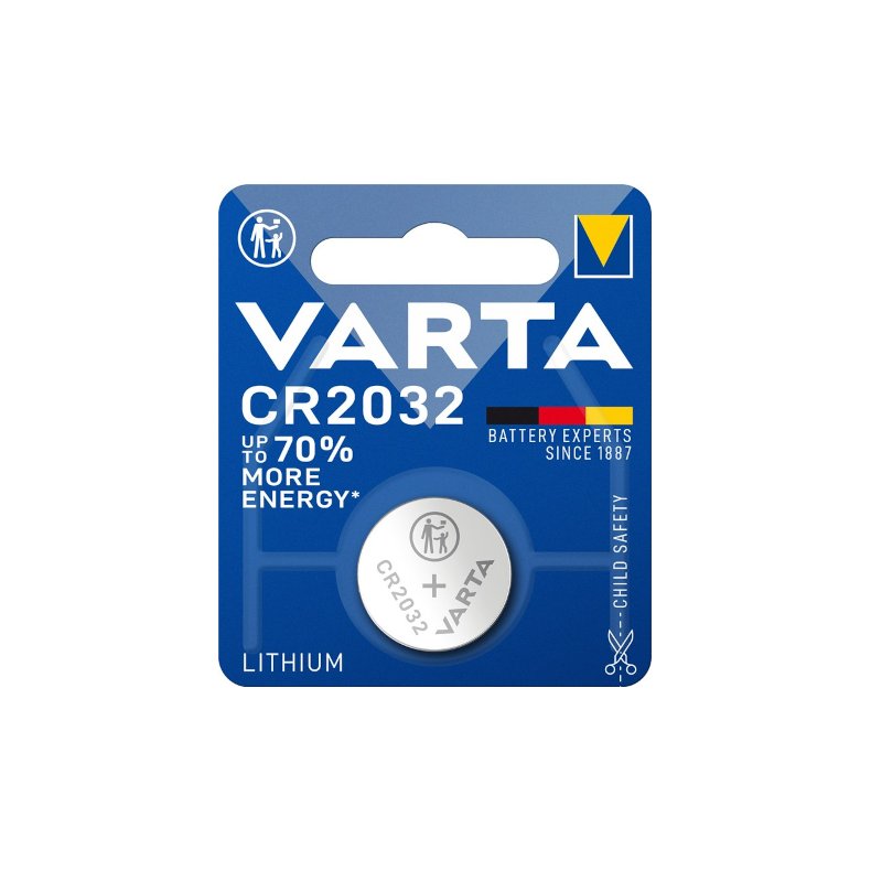 Lithium knapcelle batteri 3V/230mAh CR2032