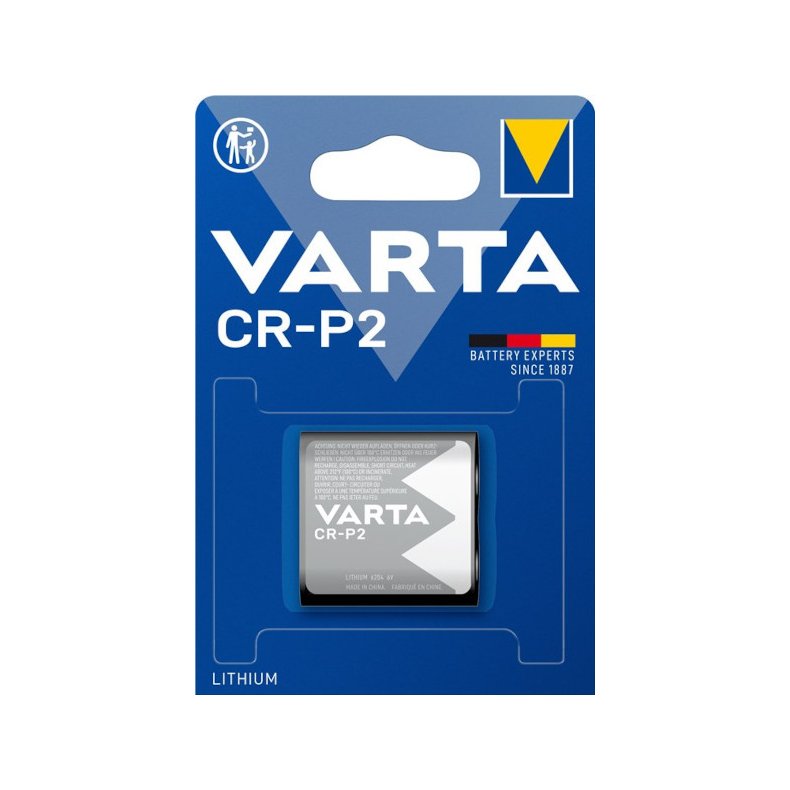 FOTOBATTERI LITHIUM 6V 1.4Ah CR-P2 L35xH34.5xD19.5mm