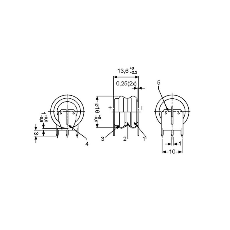 NiMh BATTERI 2.4V 80mAh 3 SPYD 16.5xH13.2mm