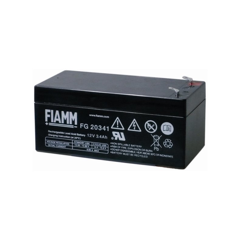 Blyakkumulator 134x67x66mm 12V/3.4Ah vedligeholdelsesfri gele