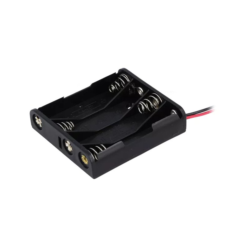 Battericontainer for 4xR03 (1x4AAA) m. Ledning
