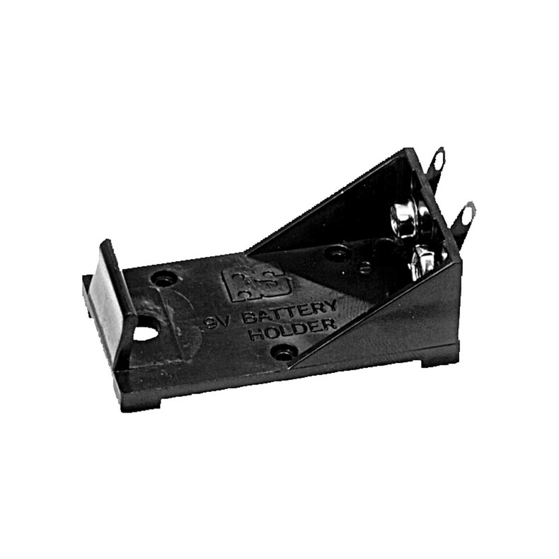 Battericontainer for 9V m. Loddeflige