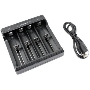 Lader for 18650 LI-ION batterier USB 4 slot