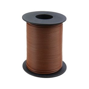 Monteringstrd stiv brun =0.6mm 100m enkelkoret