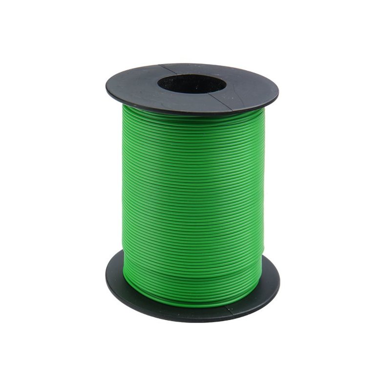 Monteringstrd stiv grn =0.6mm 100m enkelkoret