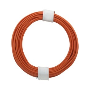 Monteringstrd stiv orange =0.5mm 10m enkelkoret