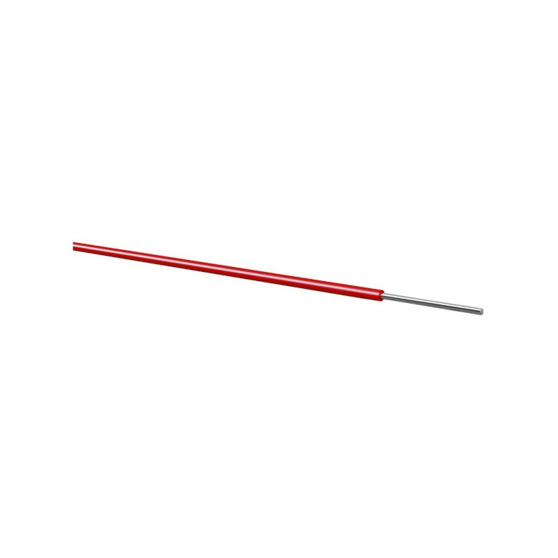 Monteringstrd stiv rd 100m 0.50mm&sup2; enkelkoret YV