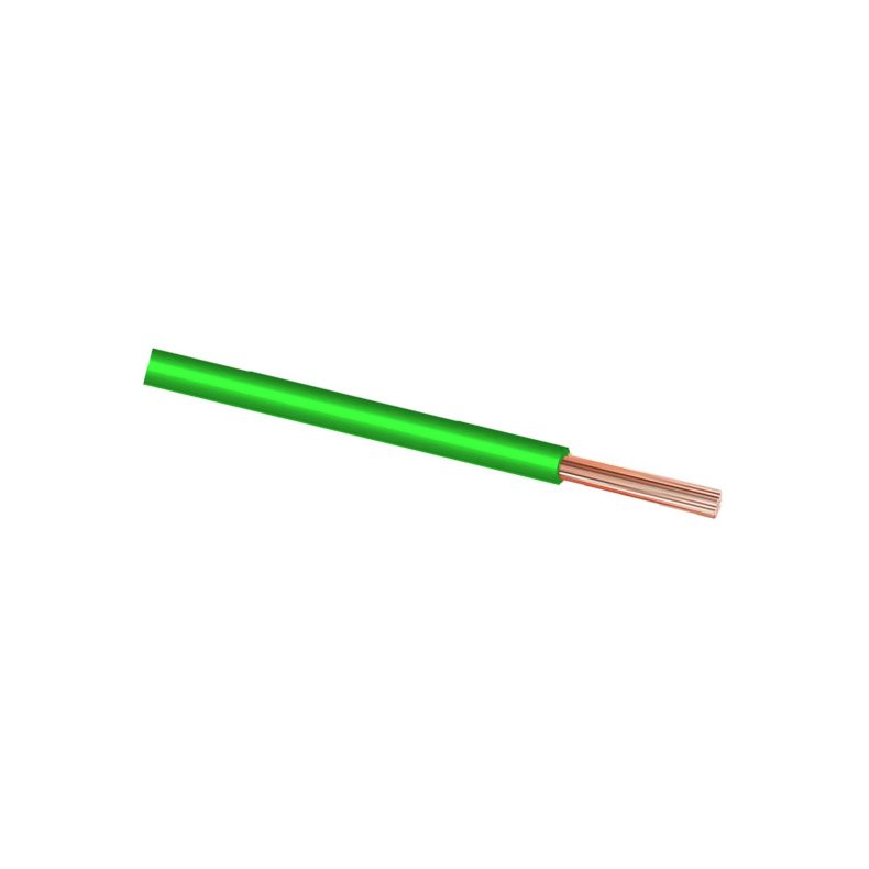 Monteringstrd stiv grn 100m 0.50mm&sup2; enkelkoret YV