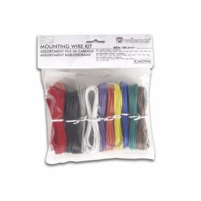 Ledningssortiment stiv 10 farver =0.6mm enkelkoret 60m