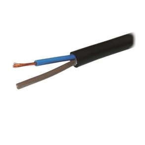 Gummikabel 2x1.00mm� pr. meter