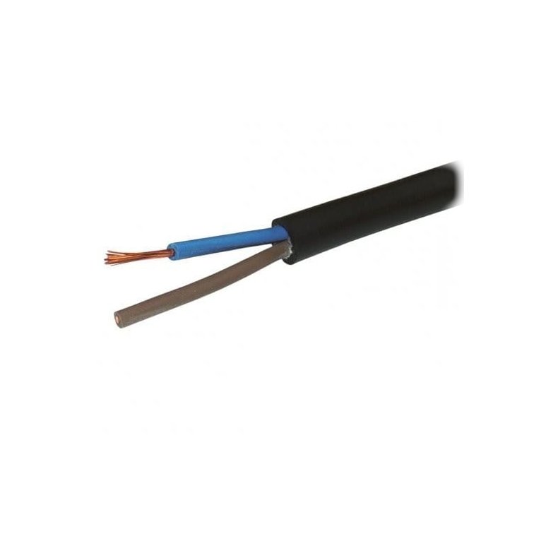 Gummikabel 2x1.00mm� pr. meter