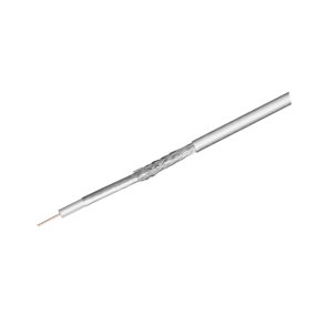 Coax antennekabel, dobbeltsk�rmet, kobber inderleder, hvid 75ohm, �=7mm pr. meter