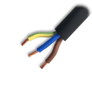 Gummikabel 3x1.0mm� pr. meter