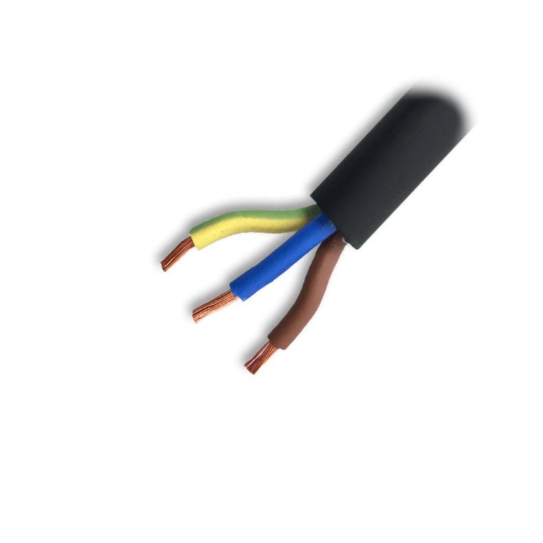 Gummikabel 3x1.0mm� pr. meter
