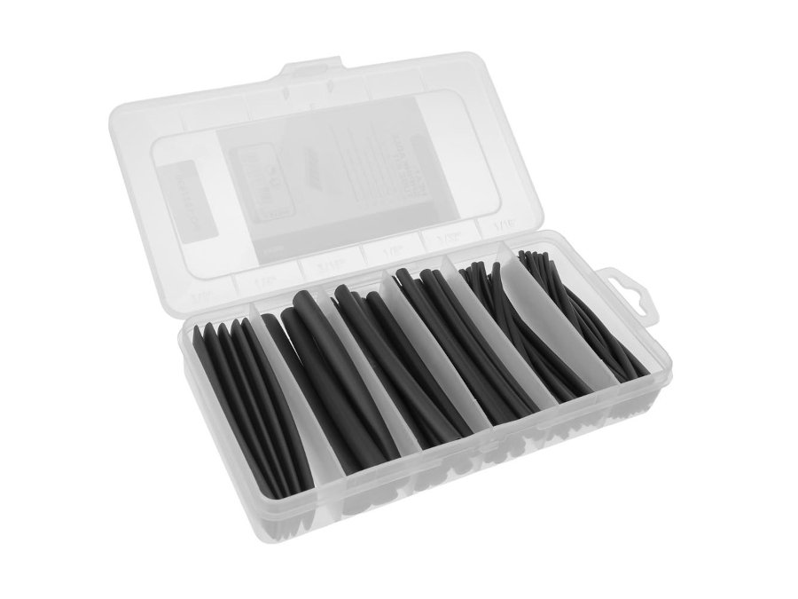 Krympeflex sortiment m. lim 85stk 10cm sort - Krympeflex med lim - EL ...