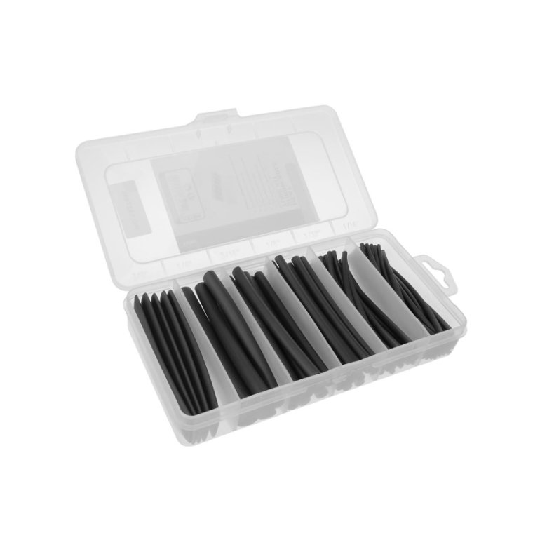 Krympeflex sortiment m. lim 85stk 10cm sort