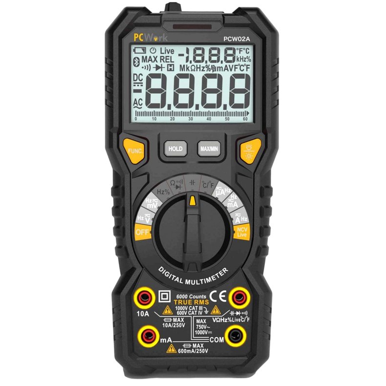 DIGITAL MULTIMETER CATIII 1000V TRMS 6000counts TEMP./KAPACITET/ AUTORANGE