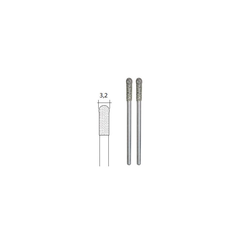 PROXXON Diamant bor m. kuglespids 3.2mm - 2 stk