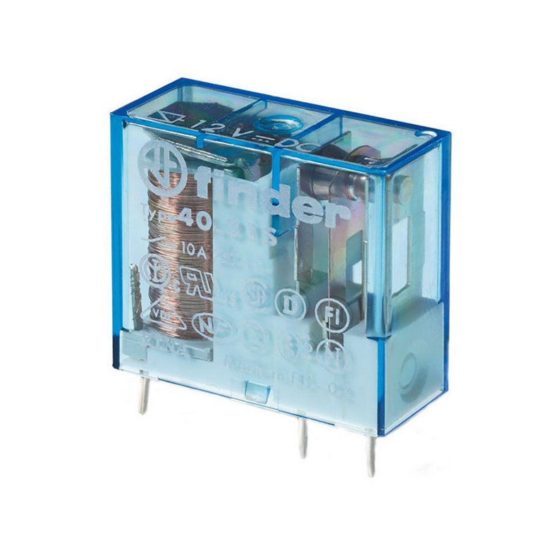 St�rkstr�msrel� 24VDC/10A 900 Ohm 1 skifte st�ende 5pins