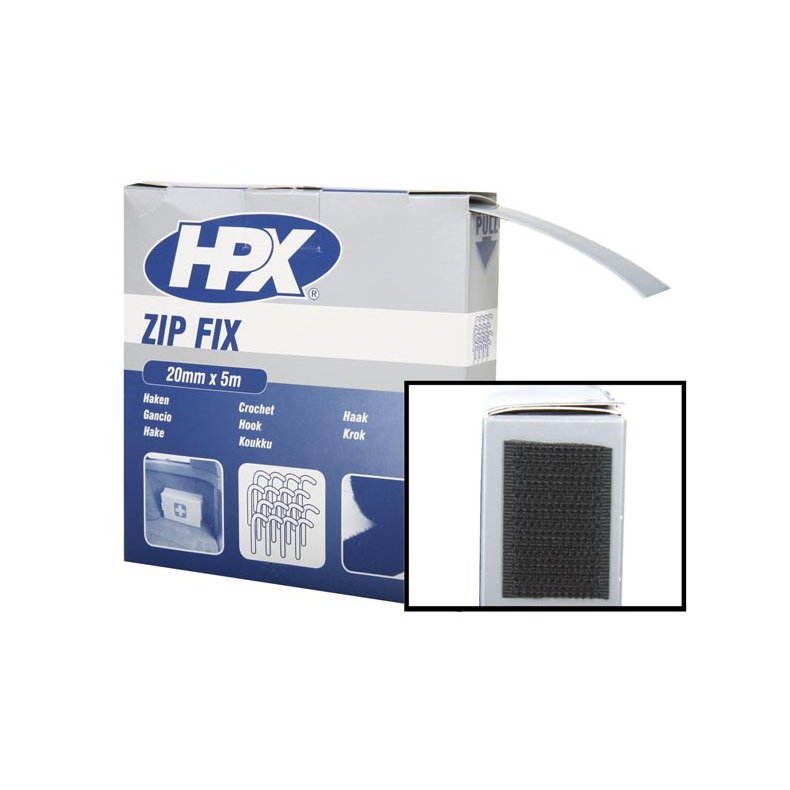 HPX ZIP FIX velcrotape 20mm x 5M (krog)