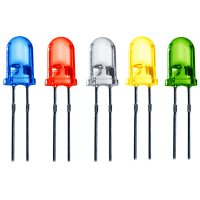 Ensfarvet 3mm lysdioder