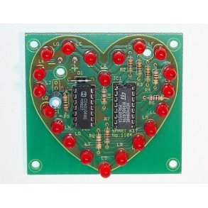 Lbe-hjerte med LEDs  (BYGGEST)