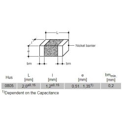 KERAMISK KONDENSATOR 1nF 50V 0805 SMD