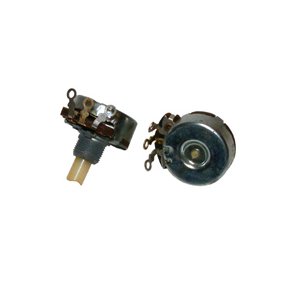 DREJEPOTENTIOMETER MONO 22K OHMA 6mm AKSEL METALHUS LODDEJNE LINER