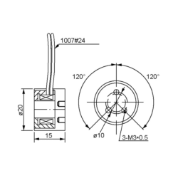 Elektromagnet magnet med flertrdet ledning 12V