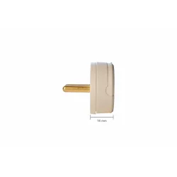 Vinkelstikprop ultra flad hvid