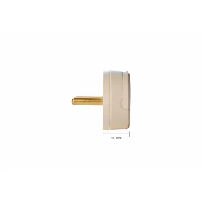 Vinkelstikprop ultra flad hvid