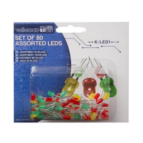 LYSDIODESORTIMENT 80 stk. 3 og 5mm