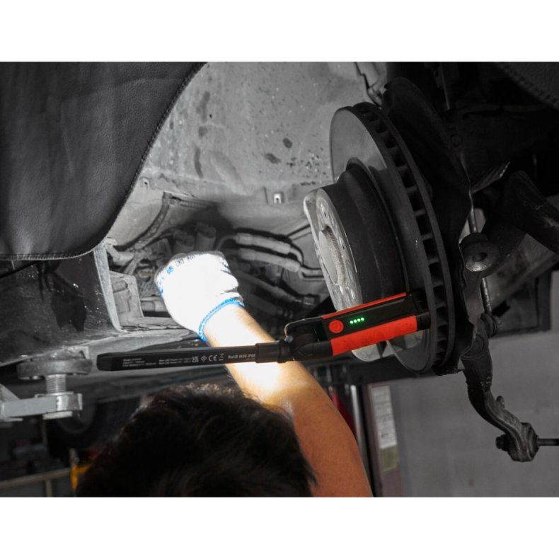 HAJ LIGHT trdls genopladelig foldelygte 1000 lm, smalt roterbart hoved, lader 20W USB-C