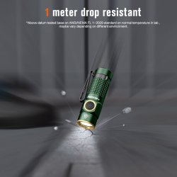 NICRON Genopladeligt GRN minilys 1200 lm magnet Clip 