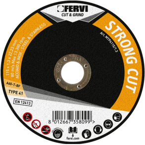 Fervi sk�reskive 125 x 1,0 x 22 mm St�l / Rustfrit st�l  - STRONG CUT 10 stk.