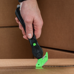 KLEVER ECO-XCHANGE35 sikerhedskniv med enkeltsk�r/ h�ndtag i 100% genbrugsmateriale