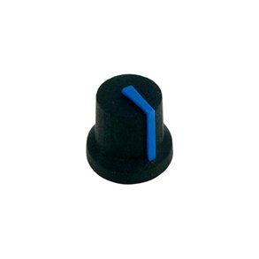 SORT KNAP m. BL STREG 16.8/6mm AKSEL