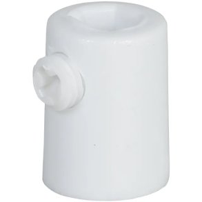 Klemnippel hvid m. indvendig gevind
