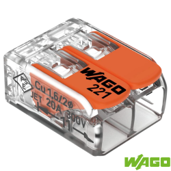 SAMLEMUFFE 2pl WAGO 221-412 2x0.2-4mm 450V/32A