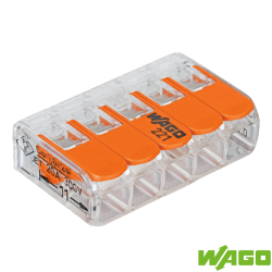 SAMLEMUFFE 5pl WAGO 221-415 5x0.2-4mm 450V/32A