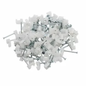 KABELCLIPS FLAD 2x4mm a 100stk natur