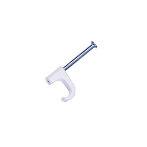 KABELCLIPS FLAD 3x5mm a 100stk hvid
