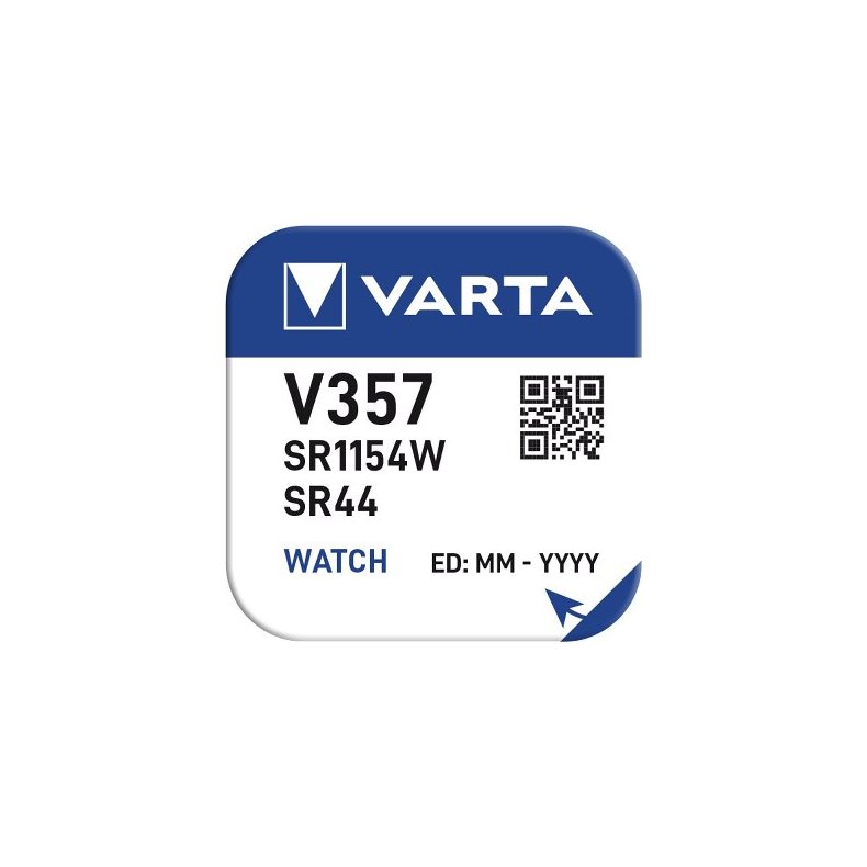 KNAPCELLE BATTERI 357/SR44W 145mA �11.6x5.4mm